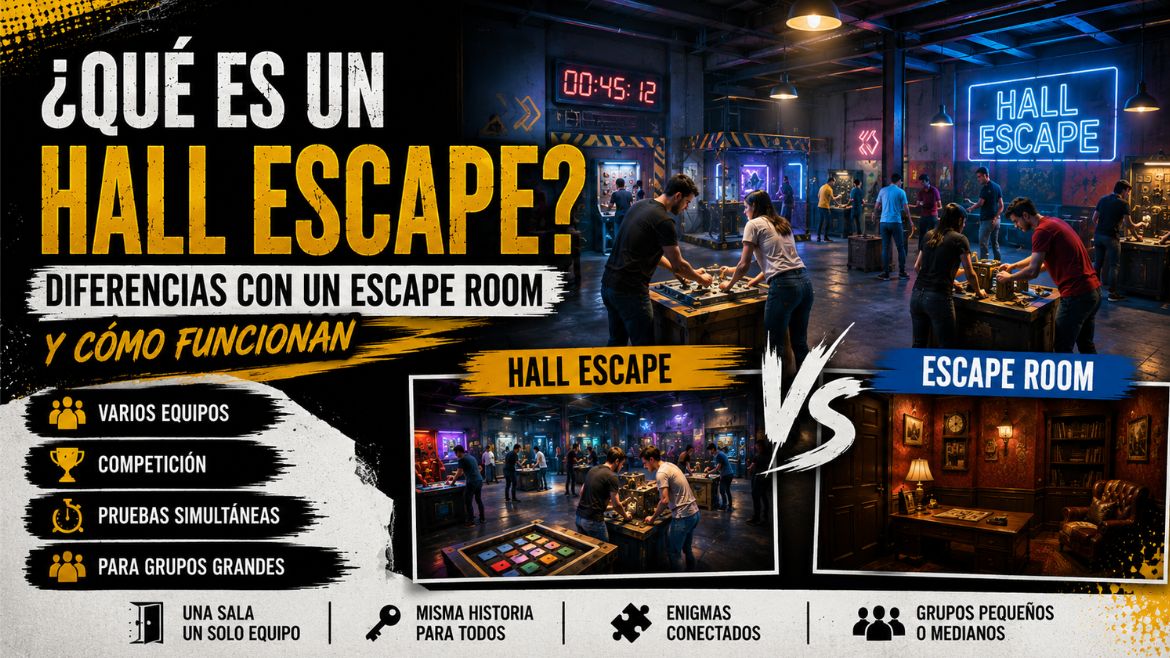 ¿Qué es un Hall Escape? Diferencias con un Escape Room y cómo funcionan