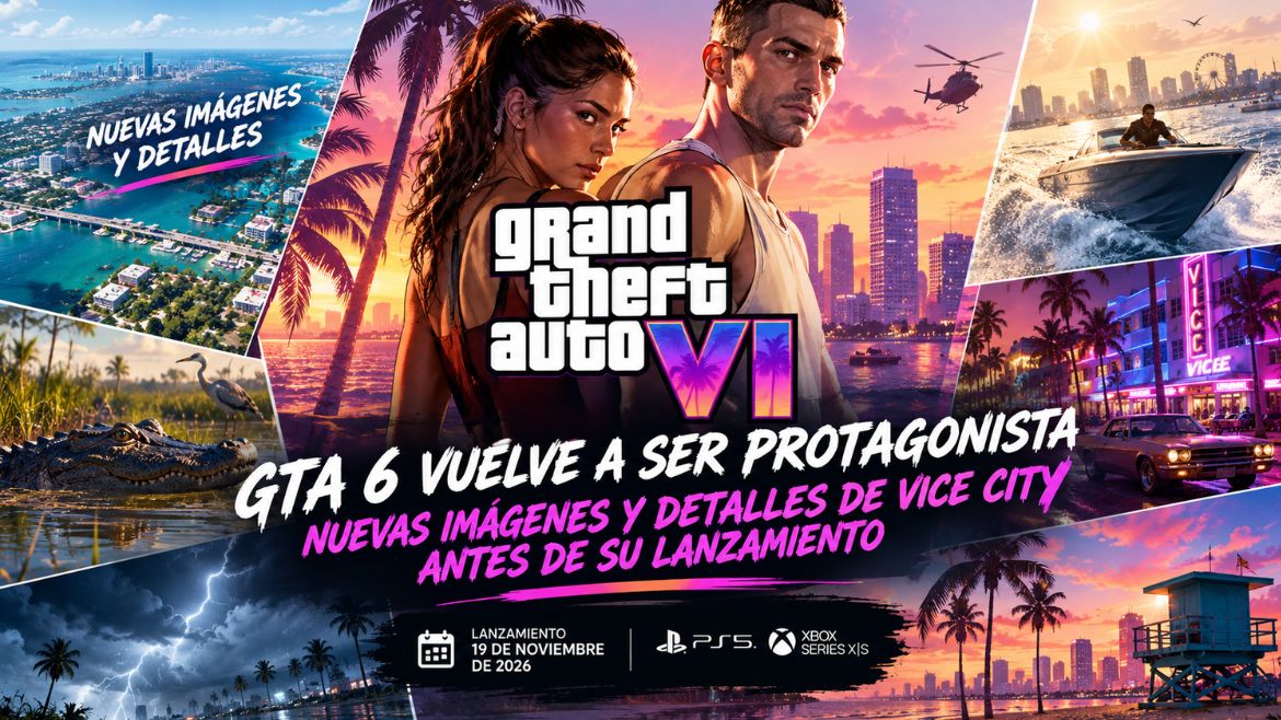 GTA 6 vuelve a ser protagonista: nuevas imágenes y detalles de Vice City antes de su lanzamiento